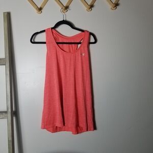 UNDER ARMOUR LOOSE CORAL RED AND WHITE TANK SIZE LARGE